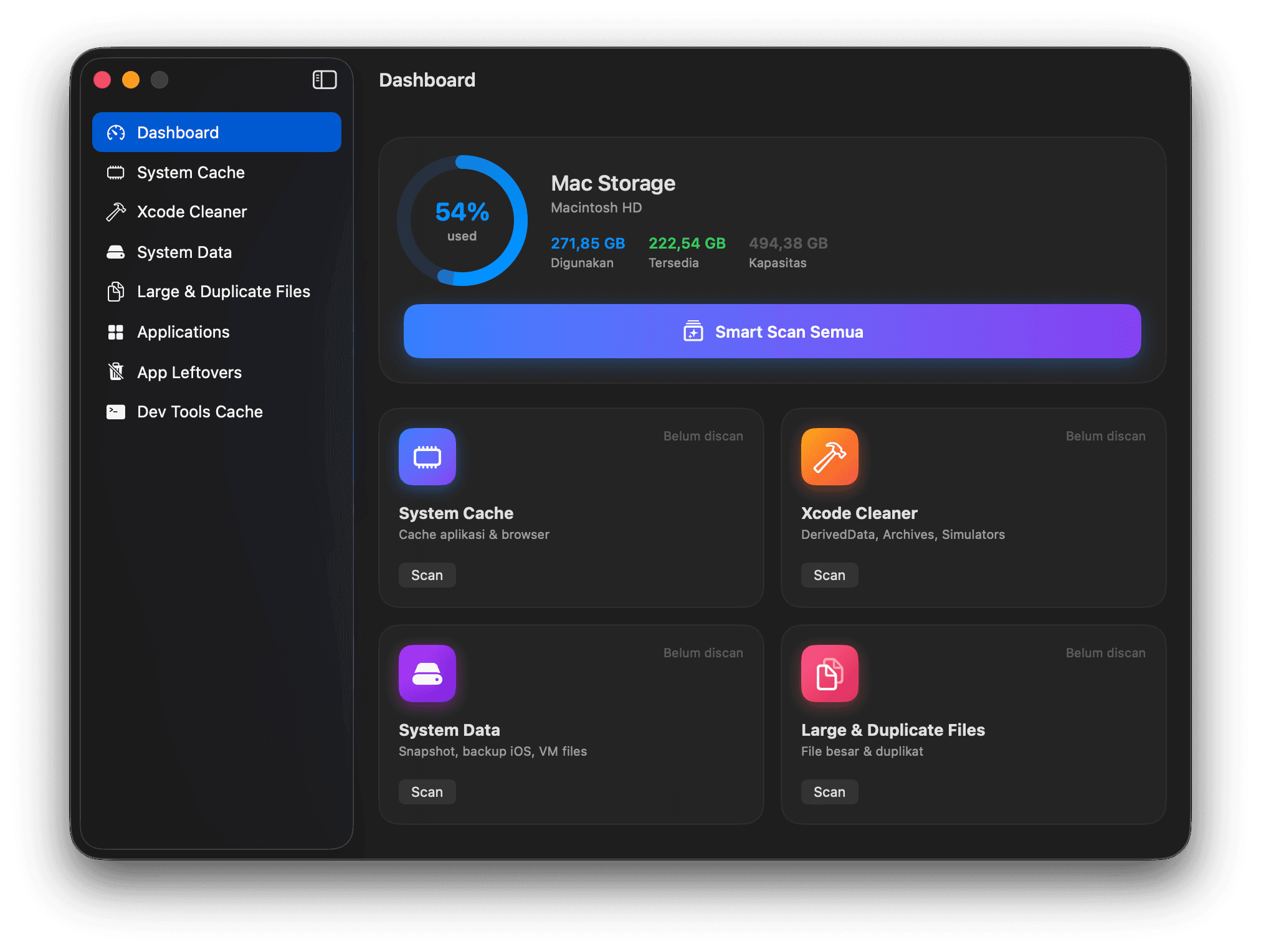 SandClean — Dashboard
