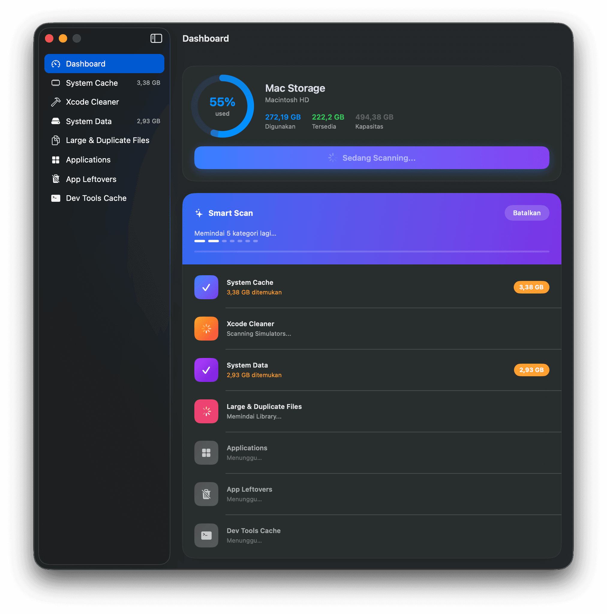 SandClean — Smart Scan