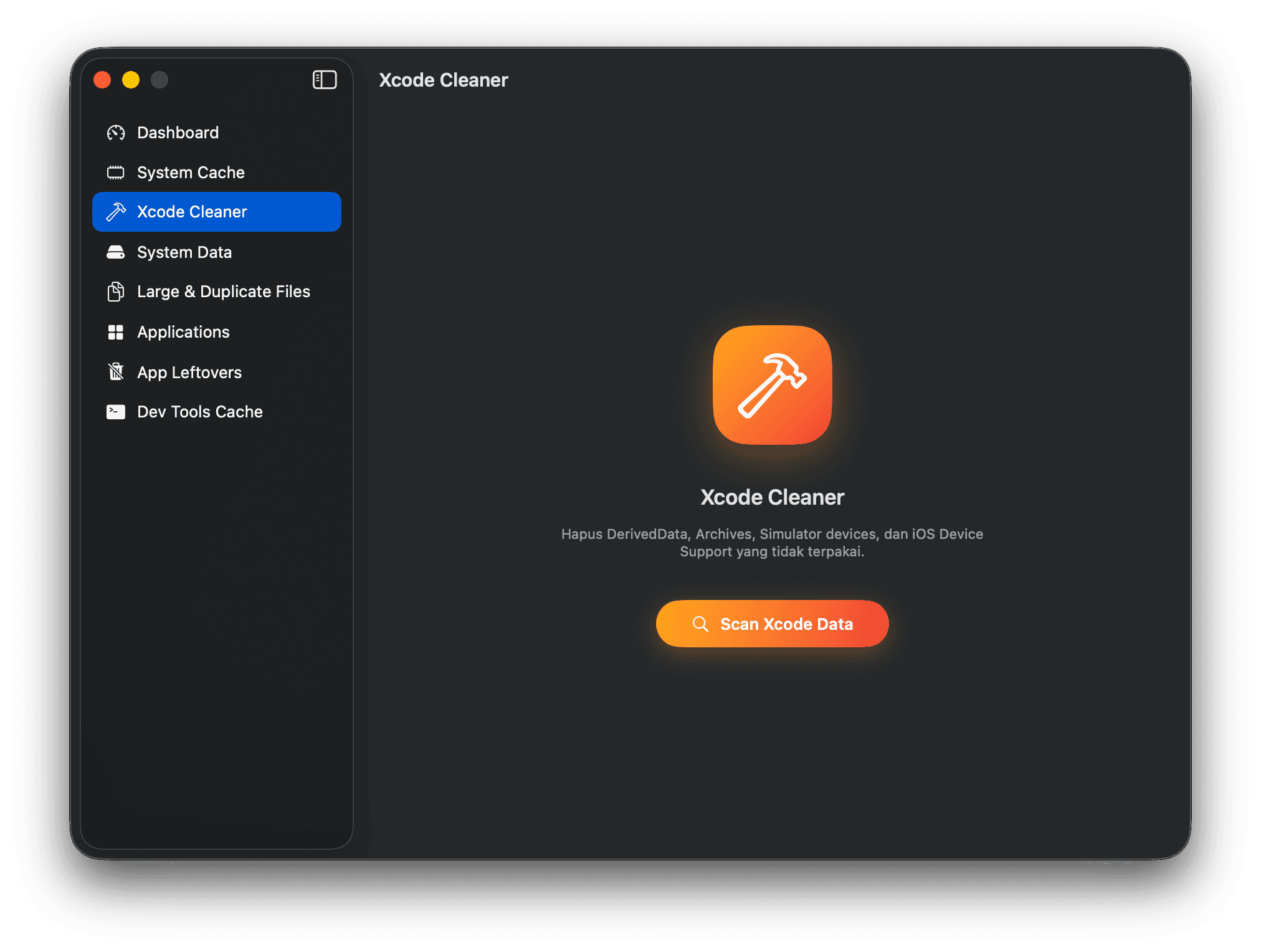 SandClean — Xcode Cleaner