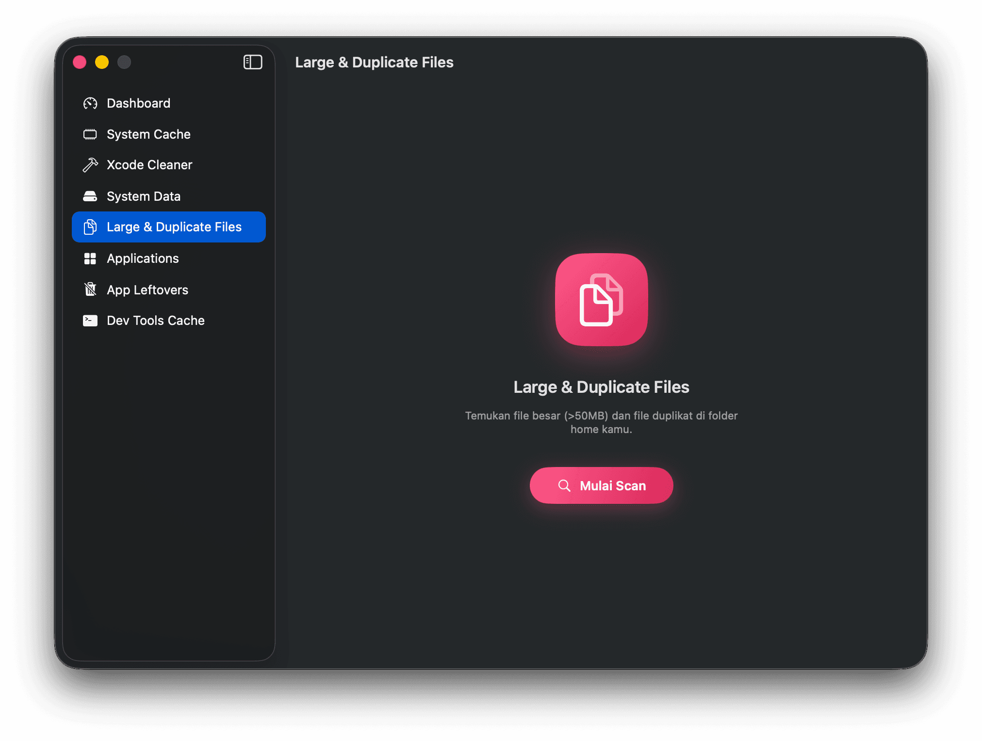 SandClean — Large & Duplicate Files